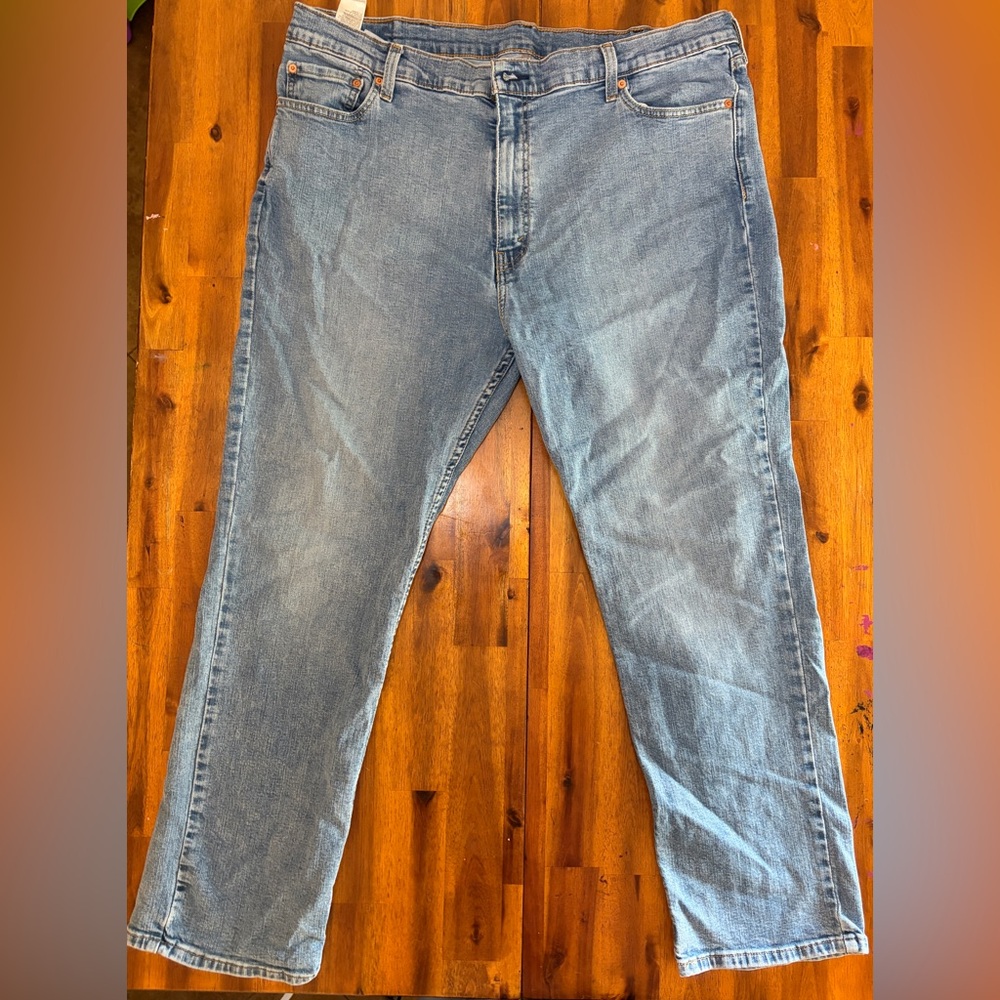 Levi's Men's Washed Light Blue Straight Jeans